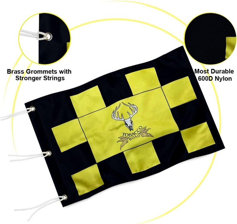 2BUT Standard Tobacco Road Golf Club Pin Flag Practic Putting Green Golf Flag For Backyard Garden Double-Sewn 600D Nylon Miniature Pin Flag (20"x13" Grommet) - Image 3